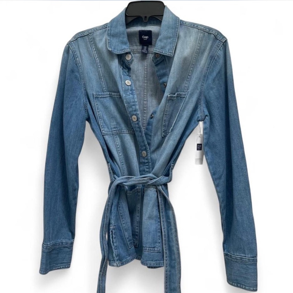 NWT Gap Jean Jacket with tie